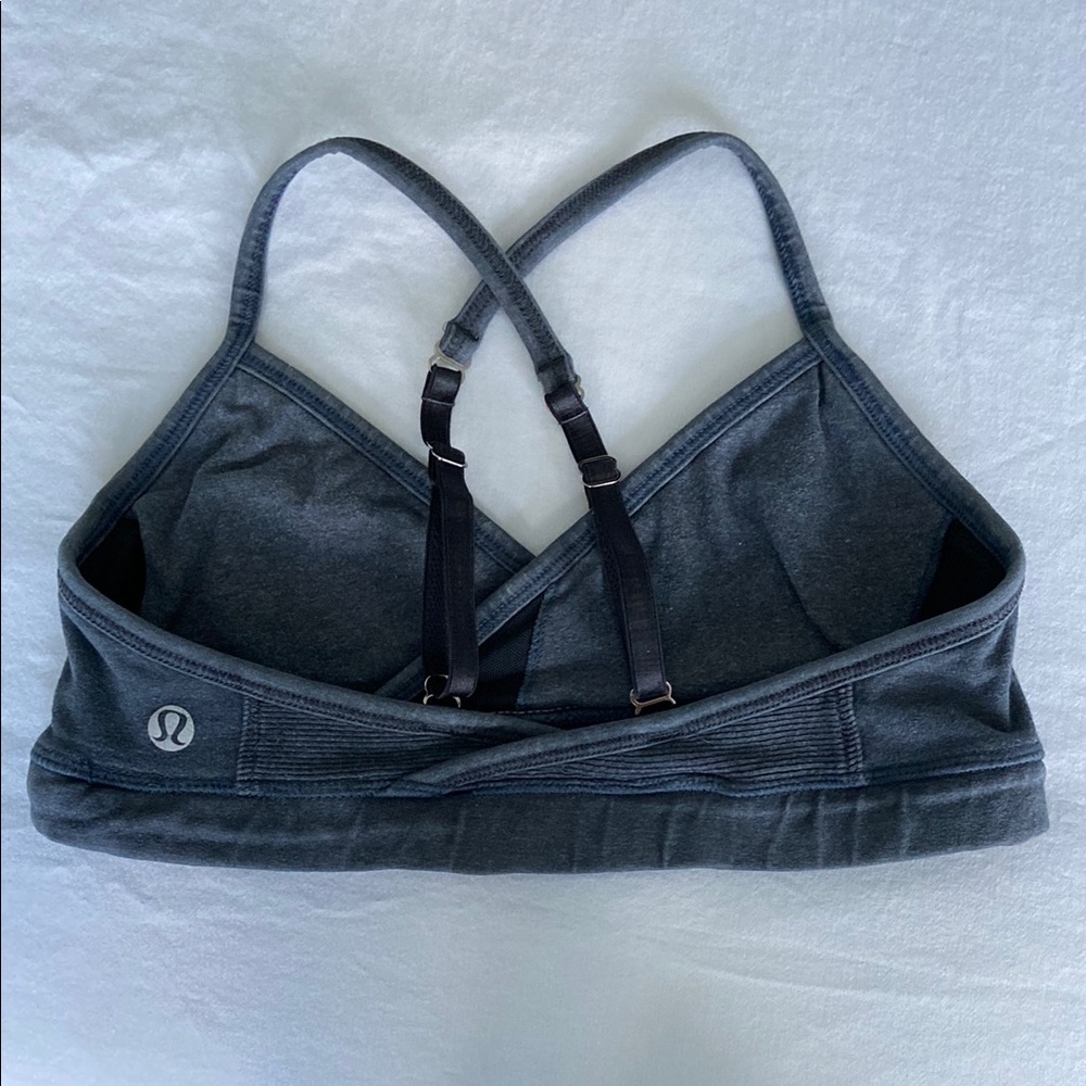 lululemon athletica Charcoal Cross-Back Sports Bra